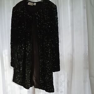 Laurence Kazar Black Beaded Jacket